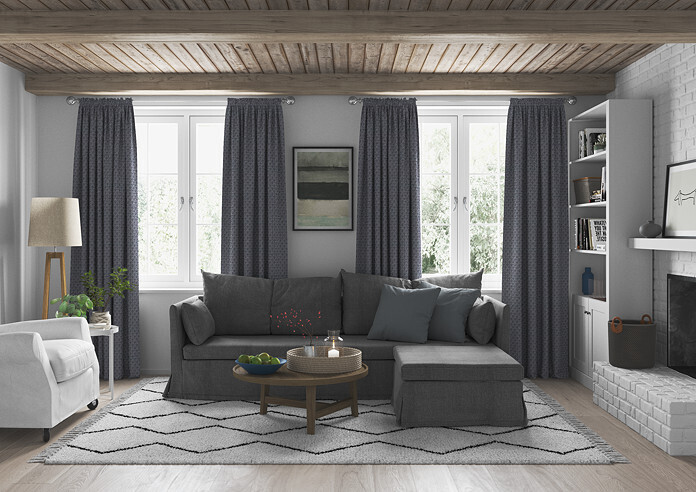 Luxor, Blueprint - Made to Measure Curtains - Image 5